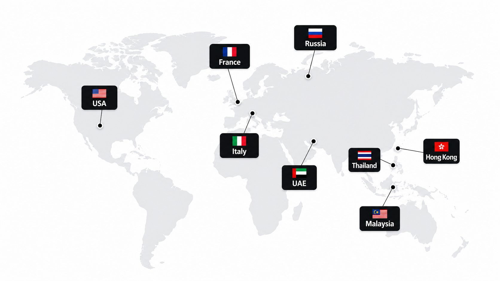 RIJUWORLD Global Exhibition Participation Map